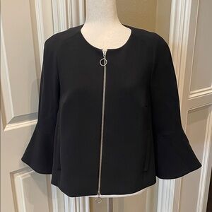 Ann Taylor Bell Sleeve Zipper Front Jacket 8